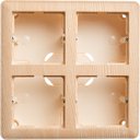 Schneider Electric W59 KP-452-78 Коробка для наружного монтажа с рамкой (4-постовая, открытой установки, сосна)