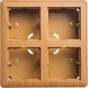 Schneider Electric W59 KP-452-88 Коробка для наружного монтажа с рамкой (4-постовая, открытой установки, бук)