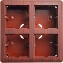 Schneider Electric W59 KP-452-98 Коробка для наружного монтажа с рамкой (4-постовая, открытой установки, мореный дуб)