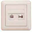 Schneider Electric W59 RSI-251TK5E-28 Розетка комбинированная (RJ45+RJ11, в сборе, скрытая установка, слоновая кость)