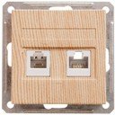 Schneider Electric W59 RSI-251TK5E-7-86 Розетка комбинированная (RJ45+RJ11, под рамку, скрытая установка, сосна)