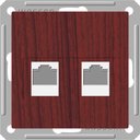 Schneider Electric W59 RSI-251TK5E-9-86 Розетка комбинированная (RJ45+RJ11, под рамку, скрытая установка, мореный дуб)