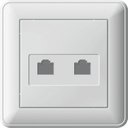 Schneider Electric W59 RSI-251KK5E-18 Розетка компьютерная (2xRJ45, в сборе, скрытая установка, белая)