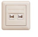 Schneider Electric W59 RSI-251KK5E-28 Розетка компьютерная (2xRJ45, в сборе, скрытая установка, слоновая кость)