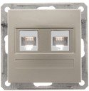 Schneider Electric W59 RSI-251KK5E-4-86 Розетка компьютерная (2xRJ45, под рамку, скрытая установка, шампань)