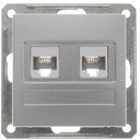 Schneider Electric W59 RSI-251KK5E-5-86 Розетка компьютерная (2xRJ45, под рамку, скрытая установка, матовый хром)