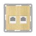 Schneider Electric W59 RSI-251KK5E-7-86 Розетка компьютерная (2xRJ45, под рамку, скрытая установка, сосна)