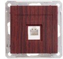 Schneider Electric W59 RSI-152T-9-86 Розетка телефонная (RJ11, под рамку, скрытая установка, мореный дуб)
