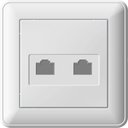 Schneider Electric W59 RSI-251TT-18 Розетка телефонная (RJ11+RJ11, в сборе, скрытая установка, белая)