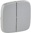 Legrand Valena Allure 755027 Клавиша двойная (алюминий)