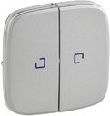 Legrand Valena Allure 755227 Клавиша двойная (линза, алюминий)