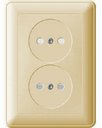 Schneider Electric W59 RS16-254-28 Розетка двойная со шторками (16 А, в сборе, скрытая установка, слоновая кость)