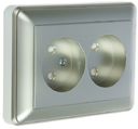 Schneider Electric W59 RS16-254-48 Розетка двойная со шторками (16 А, в сборе, скрытая установка, шампань)