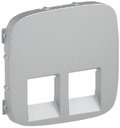 Legrand Valena Allure 755427 Крышка розетки телефонной/компьютерной (2xRJ11/RJ45, алюминий)