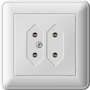 Schneider Electric W59 RS6-253-18 Розетка двойная под плоские вилки (6 А, в сборе, скрытая установка, белая)