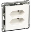 Schneider Electric W59 RS6-253-1-86 Розетка двойная под плоские вилки (6 А, под рамку, скрытая установка, белая)