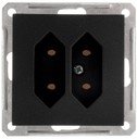 Schneider Electric W59 RS6-253-6-86 Розетка двойная под плоские вилки (6 А, под рамку, скрытая установка, черный бархат)
