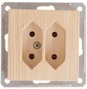Schneider Electric W59 RS6-253-7-86 Розетка двойная под плоские вилки (6 А, под рамку, скрытая установка, сосна)