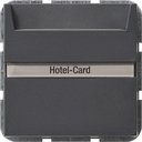 Gira System55 014028 Выключатель для ключ-карты (10 А, индикация, под рамку, скрытая установка, антрацит)