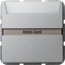 Gira System55 014026 Выключатель для ключ-карты (10 А, индикация, под рамку, скрытая установка, алюминий)
