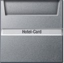 Gira System55 0140600 Выключатель для ключ-карты (10 А, индикация, под рамку, скрытая установка, сталь)
