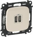 Legrand Valena Allure 754996 Розетка USB (2xUSB, под рамку, скрытая установка, слоновая кость)