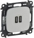 Legrand Valena Allure 754997 Розетка USB (2xUSB, под рамку, скрытая установка, алюминий)