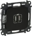 Legrand Valena Allure 754998 Розетка USB (2xUSB, под рамку, скрытая установка, антрацит)
