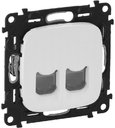Legrand Valena Allure 753743 Розетка компьютерная двойная (2xRJ45, cat.6, под рамку, скрытая установка, белая)