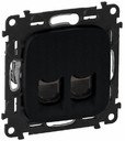 Legrand Valena Allure 753953 Розетка компьютерная двойная (2xRJ45, cat.6, под рамку, скрытая установка, антрацит)