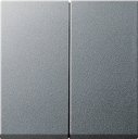Gira System55 029526 Клавиша двойная (алюминий)