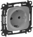 Legrand Valena Allure 753921 Розетка с заземляющим контактом (16 А, под рамку, скрытая установка, безвинтовые зажимы, алюминий)