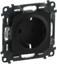 Legrand Valena Allure 753931 Розетка с заземляющим контактом (16 А, под рамку, скрытая установка, безвинтовые зажимы, антрацит)