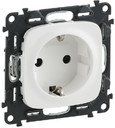 Legrand Valena Allure 753720 Розетка с заземляющим контактом (16 А, под рамку, шторки, скрытая установка, безвинтовые зажимы, белая)