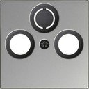 Gira System55 0869600 Крышка розетки телевизионной (TV+Radio+(SAT), сталь)