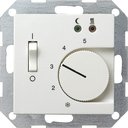 Gira System55 039427 Термостат для теплых полов 0…+25°С (10 А, 230 В, под рамку, скрытая установка, матовый белый)