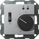 Gira System55 039426 Термостат для теплых полов 0…+25°С (10 А, 230 В, под рамку, скрытая установка, алюминий)