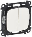 Legrand Valena Allure 752705 Выключатель двухклавишный (10 А, под рамку, скрытая установка, белый)