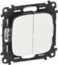 Legrand Valena Allure 752708 Переключатель двухклавишный (10 А, под рамку, скрытая установка, белый)