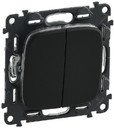 Legrand Valena Allure 752918 Переключатель двухклавишный (10 А, под рамку, скрытая установка, антрацит)