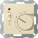 Gira System55 039201 Термостат для теплых полов +5…+30°С (10 А, 230 В, под рамку, скрытая установка, глянцевый кремовый)