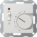 Gira System55 039227 Термостат для теплых полов +5…+30°С (10 А, 230 В, под рамку, скрытая установка, матовый белый)