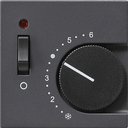 Gira System55 149228 Крышка для терморегулятора (индикатор, антрацит)