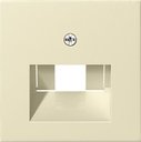 Gira System55 027001 Крышка розетки информационной (RJ11/RJ45, UAE/IAE, кремовая глянцевая)