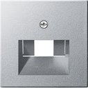 Gira System55 027026 Крышка розетки информационной (RJ11/RJ45, UAE/IAE, алюминий)