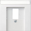 Gira System55 087603 Крышка розетки USB (USB, TAE, поле для надписи, белая глянцевая)