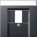 Gira System55 087628 Крышка розетки USB (USB, TAE, поле для надписи, антрацит)