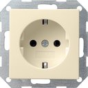 Gira System55 046601 Розетка с заземляющим контактом (16 А, под рамку, скрытая установка, кремовая глянцевая)