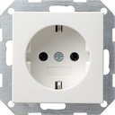 Gira System55 046603 Розетка с заземляющим контактом (16 А, под рамку, скрытая установка, белая глянцевая)