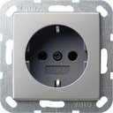 Gira System55 0466600 Розетка с заземляющим контактом (16 А, под рамку, скрытая установка, сталь)